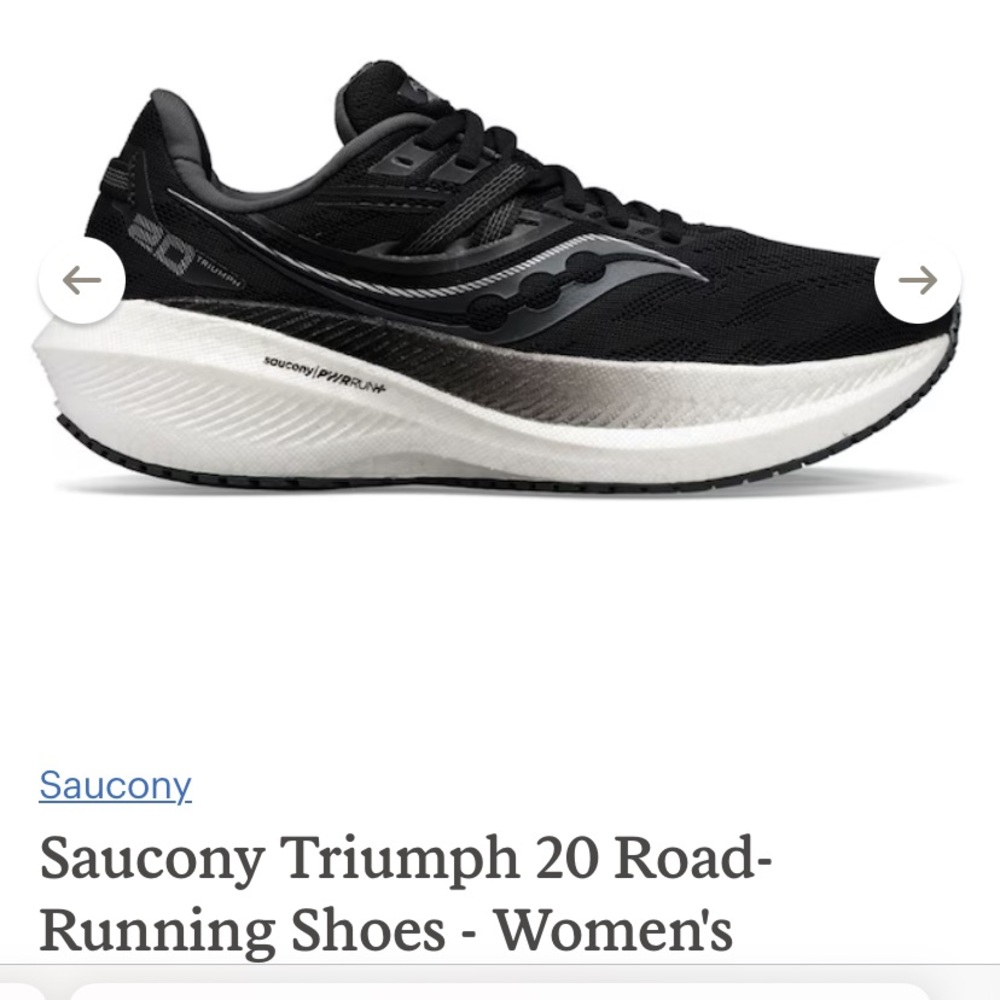 Saucony Triumph 20 women’s size 10.5 NWT black